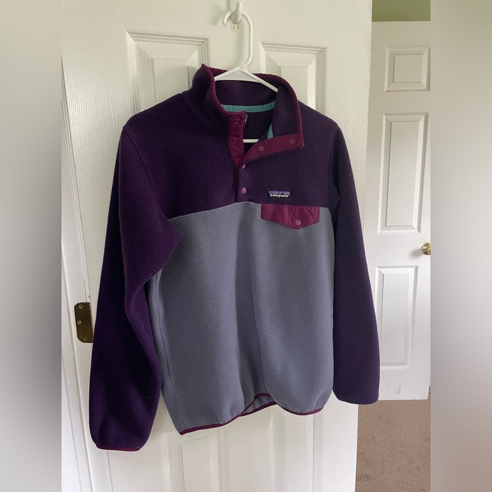Patagonia Synchilla Fleece in Purple Colorblock